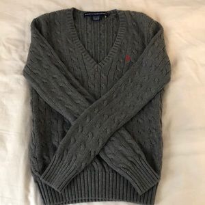 Ralph Lauren Cable Knit V-Neck Sweater